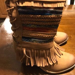 Pierre Dumas Multi-colored knee high boots